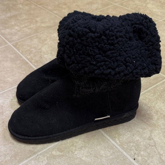 MUK LUKS Selena Faux Fur Lined Foldable Boot Shoe Womens size 8 - Picture 1 of 8